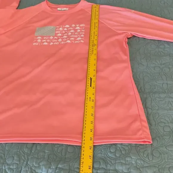 Columbia Womens Performance Fishing Gear Long Sleeve Flag Tee Pink XL - Picture 9 of 11